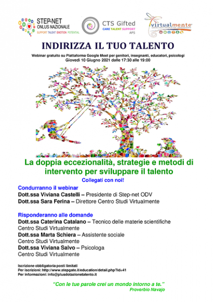 INDIRIZZA IL TUO TALENTO - Webinar gratuito